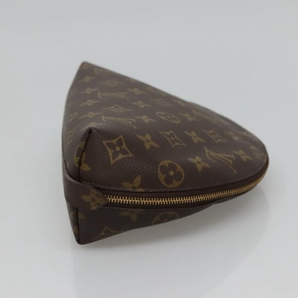LOUIS VUITTON Monogram Trousse Demi Ronde Cosmetic Pouch M47520 LV Auth BA014 - Picture 5 of 16